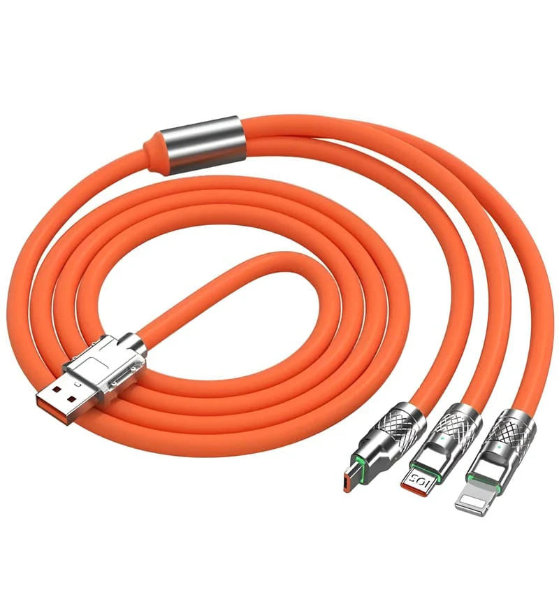 120W Super Fast Charging 3-in-1 USB Cable