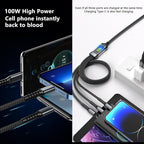 3-in-1 Fast Charging Data Cable with LED Power Display