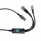 3-in-1 Fast Charging Data Cable with LED Power Display