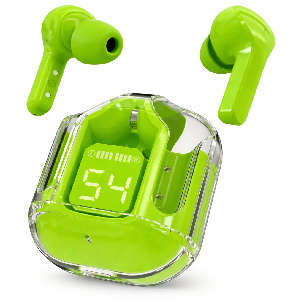 Neon Green Wireless Bluetooth Earbuds