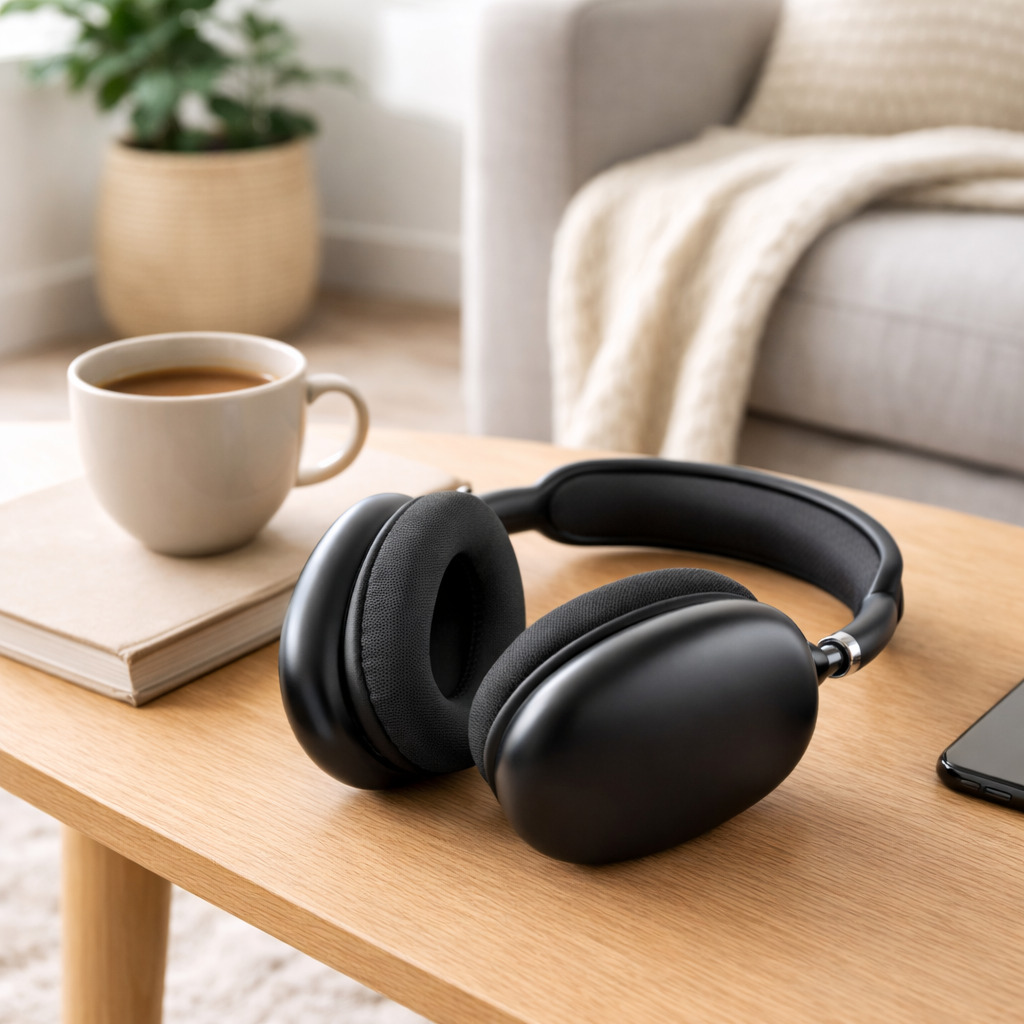 Black Wireless Over-Ear Headphones